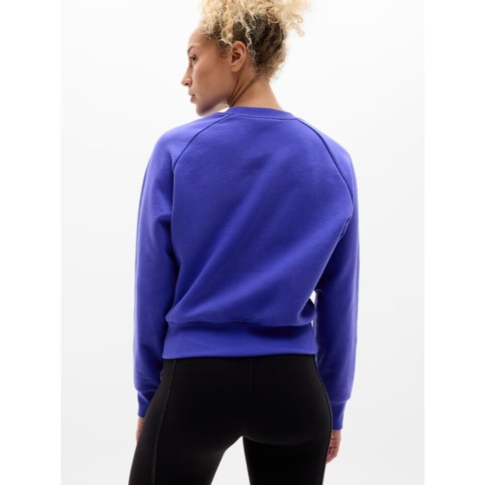 Athleta XS Easy Fleece Crew Sweatshirt Borealis X-Small Regular - Picture 2 of 8